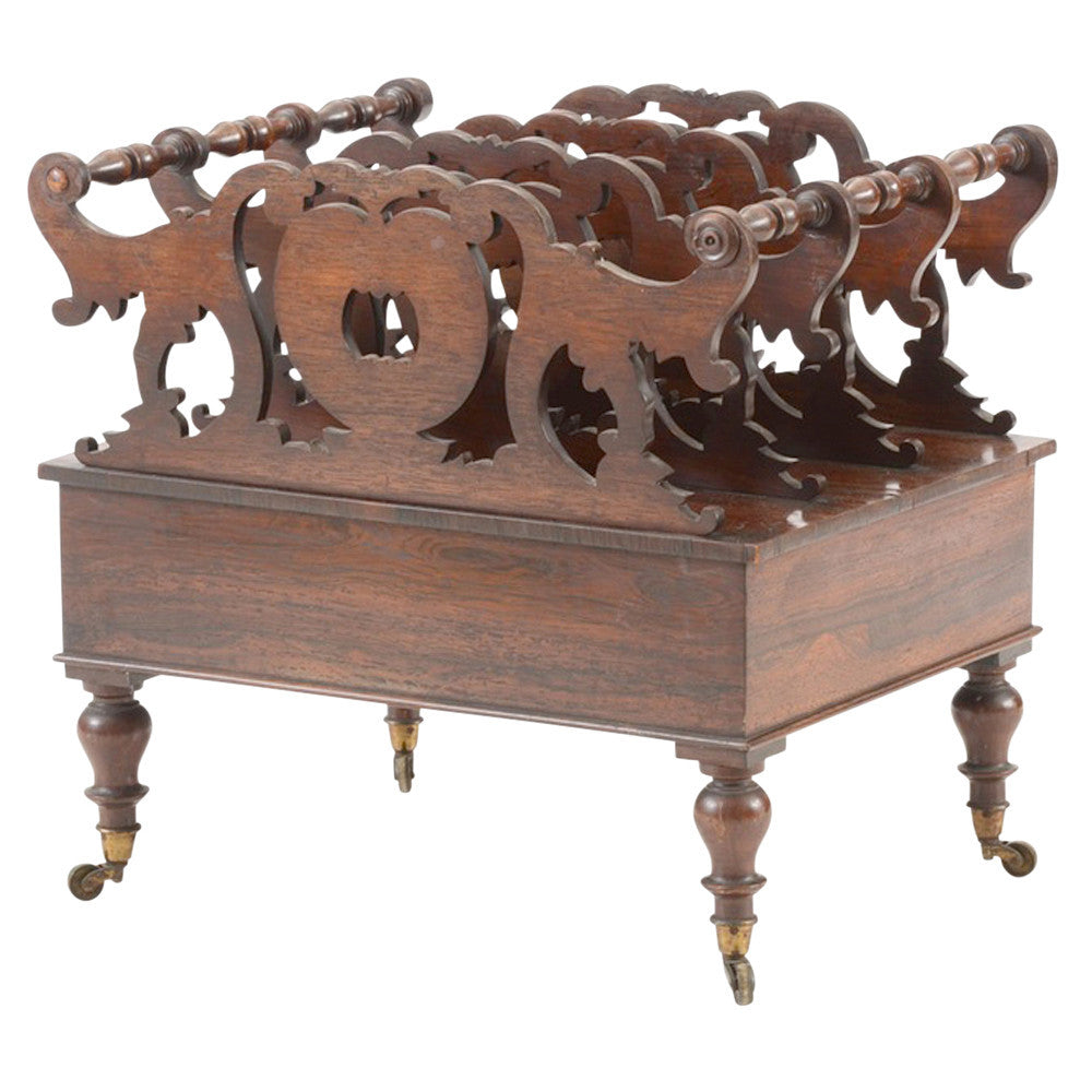 Antique English Rosewood Canterbury