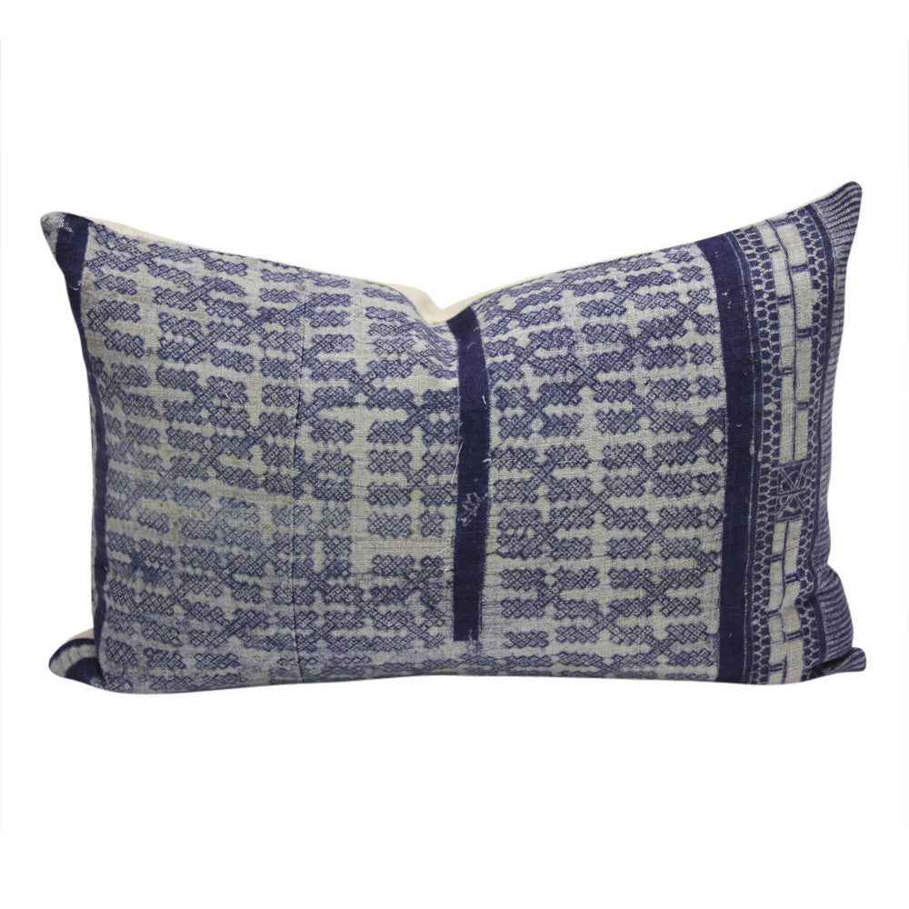 Jaipur Batik Indigo Lumbar Pillows, Pair