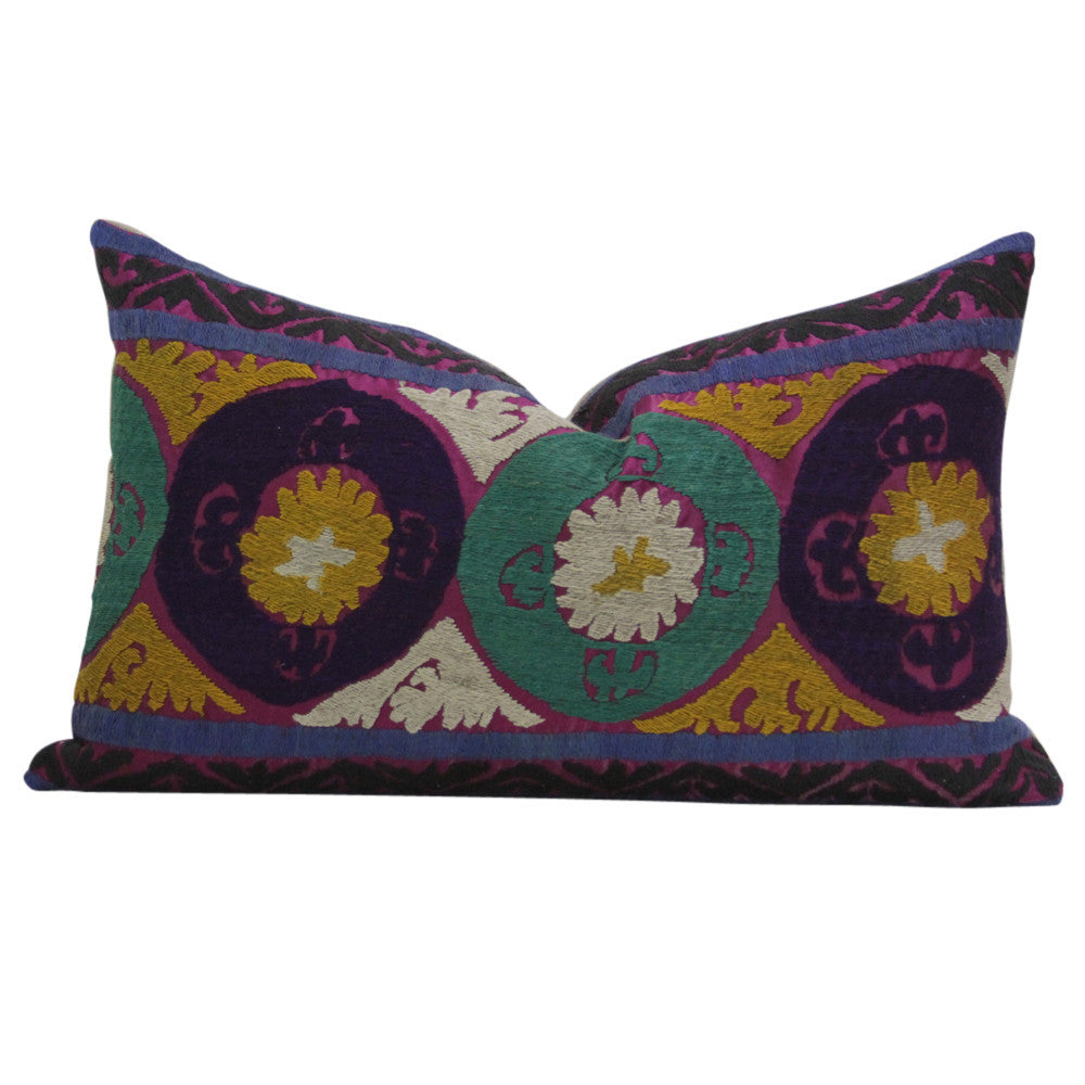 Kamal Suzani Lumbar Pillows, Pair