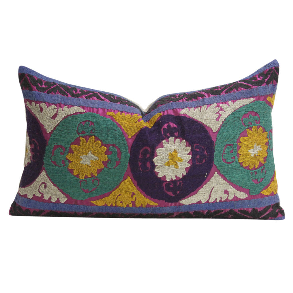 Kamal Suzani Lumbar Pillows, Pair