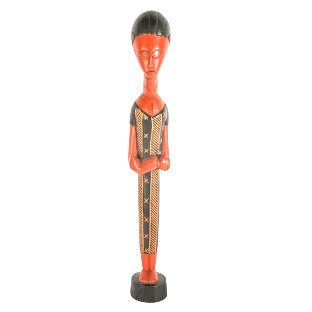 African Carved Woman Statue