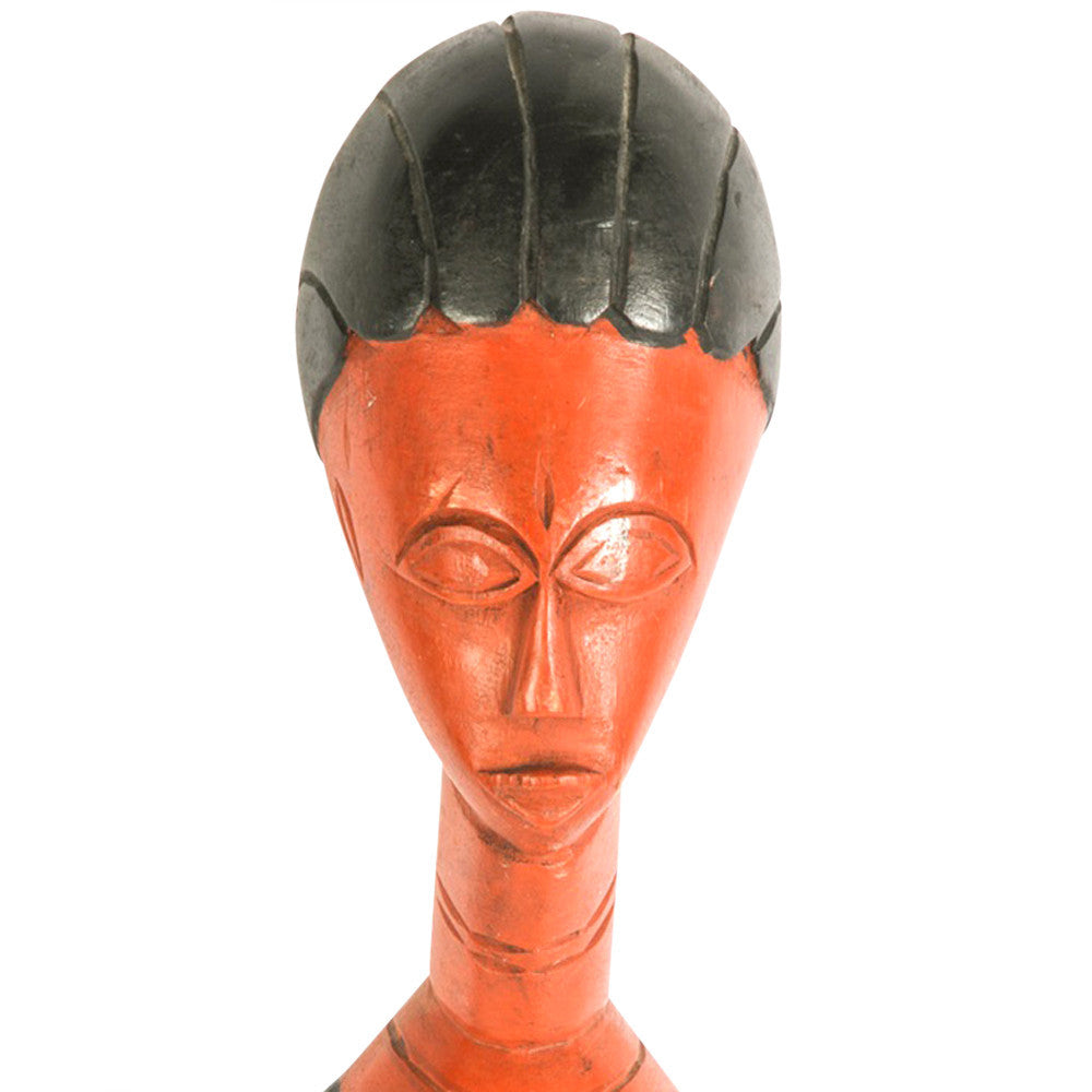 African Carved Woman Statue