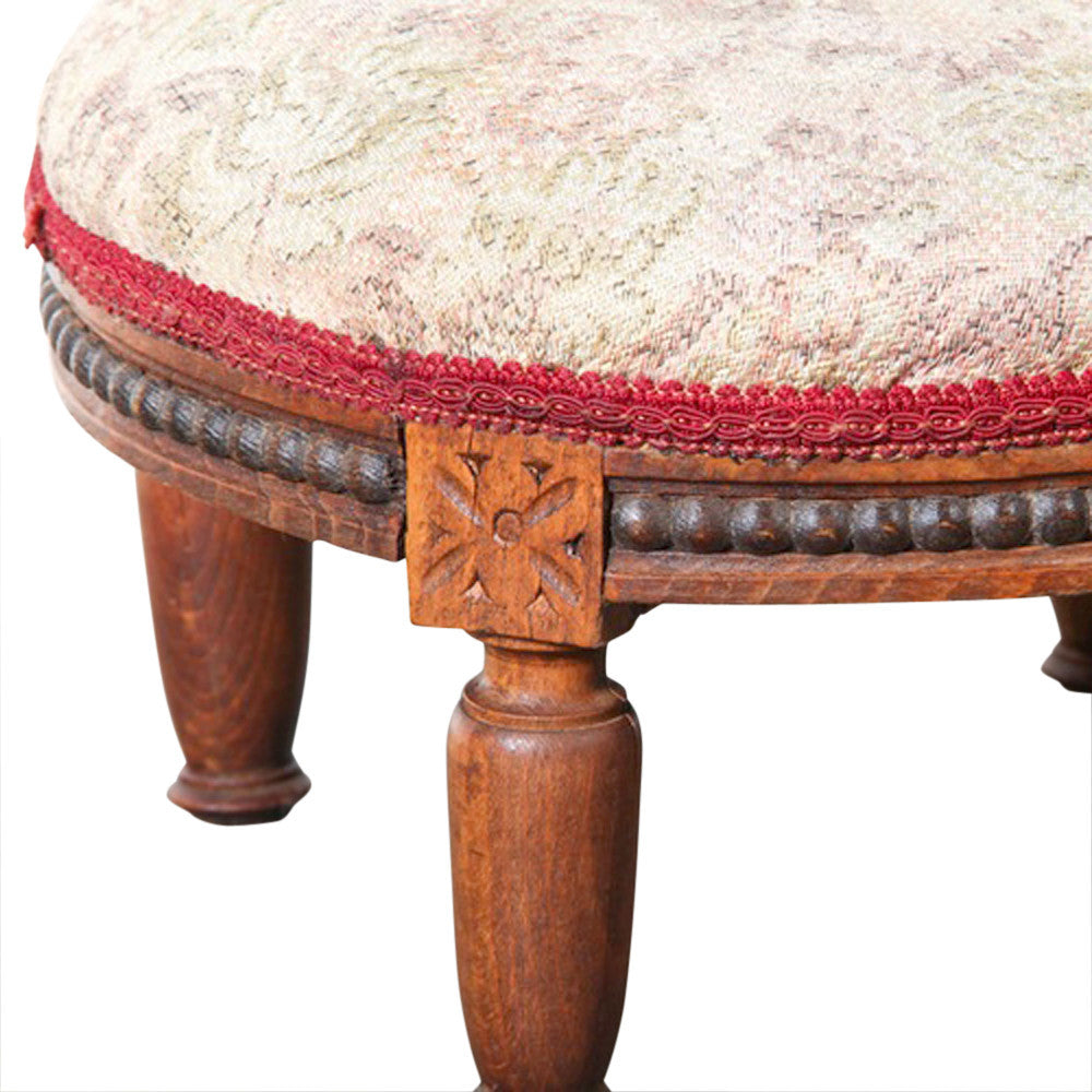 Petite Upholstered Round Stool