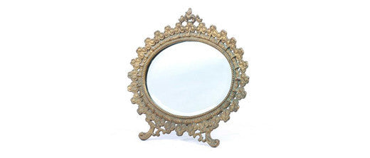 French Brass Vanity Mirror