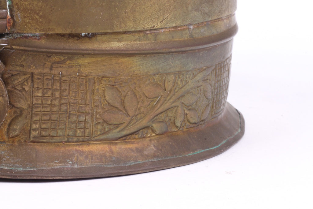 Brass Repousse Lidded Box