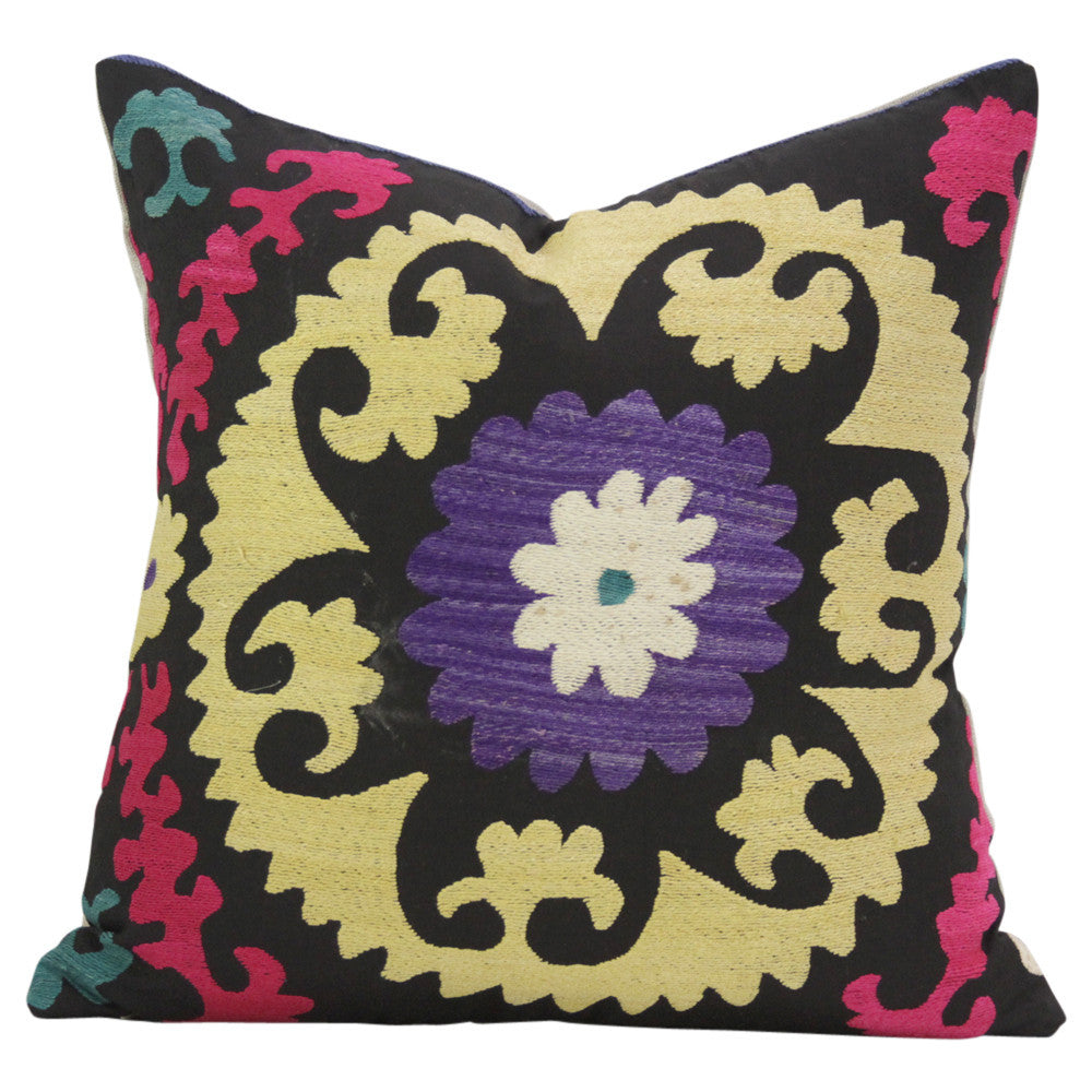 Lilac Suzani Square Pillow