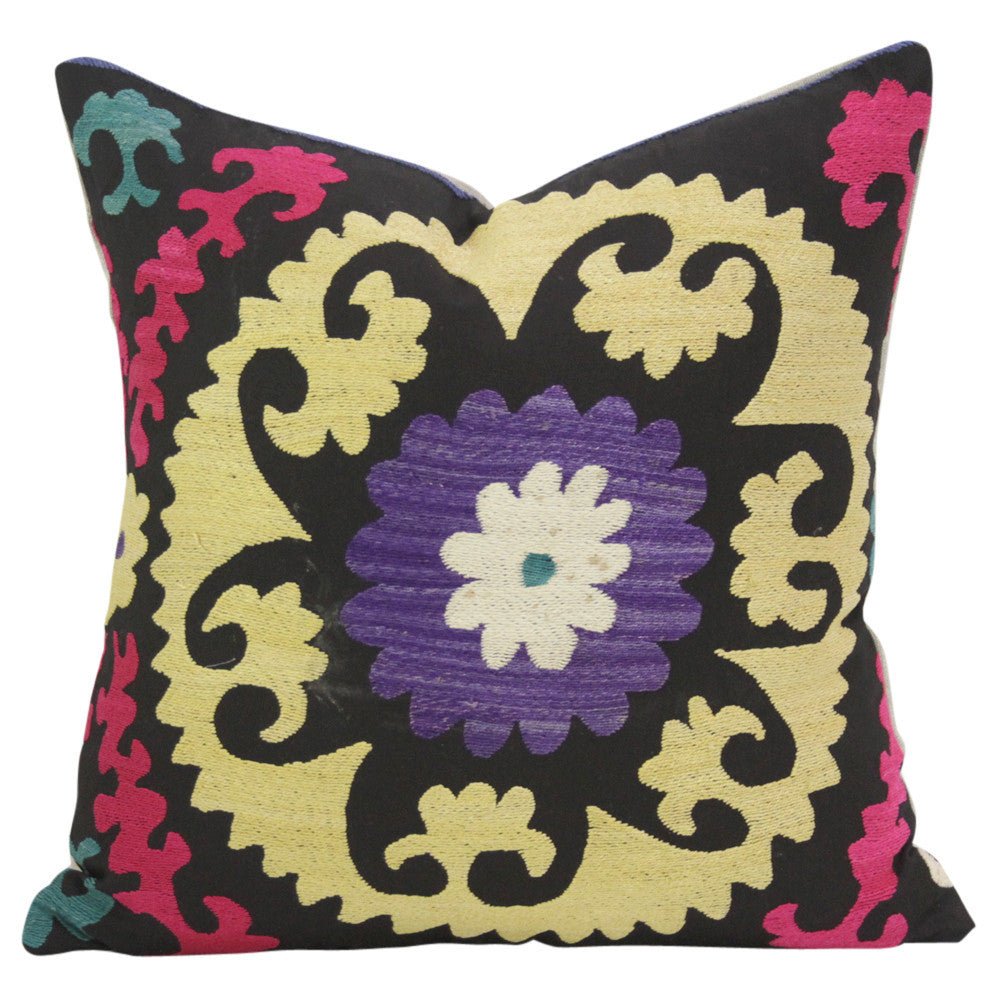 Lilac Suzani Square Pillow