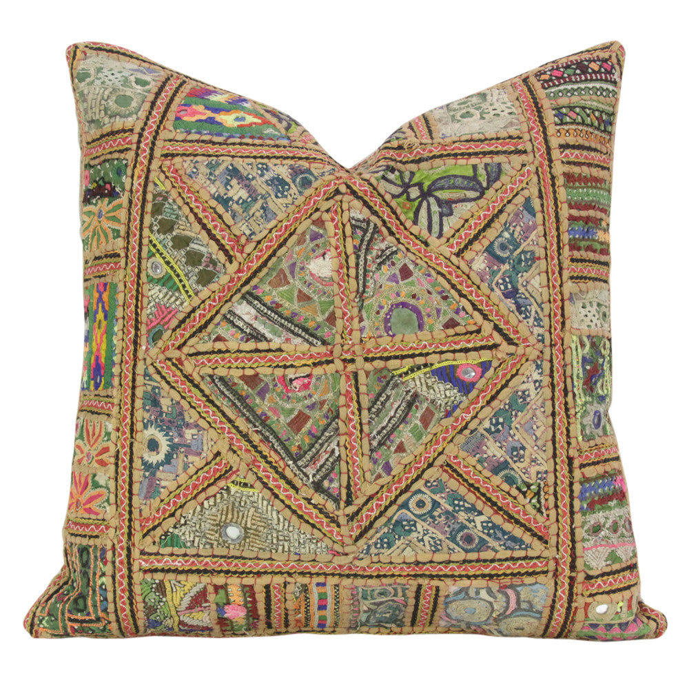 Lime Jaislmer Pillow