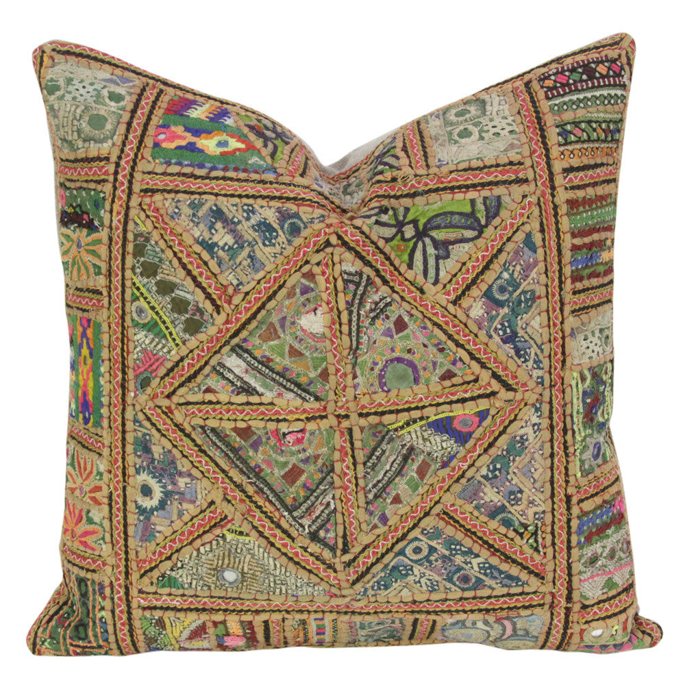 Lime Jaislmer Pillow
