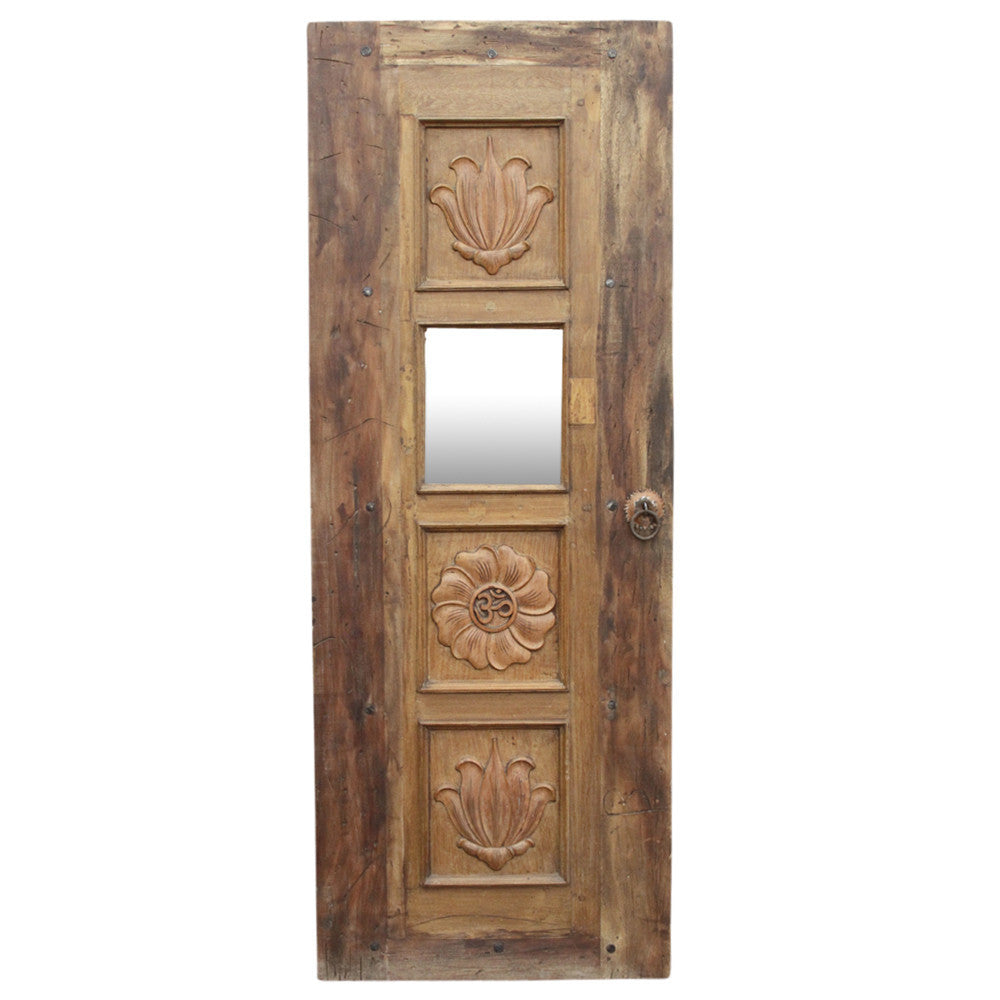Lotus Teak Mirrored Door