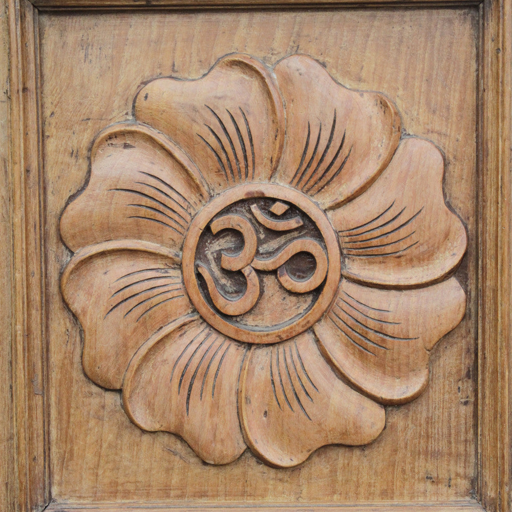 Lotus Teak Mirrored Door