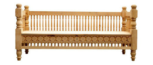 Anglo-Indian Spindle Bench (Natural)