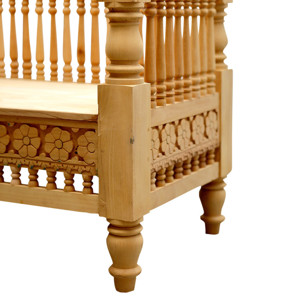 Anglo-Indian Spindle Bench (Natural)
