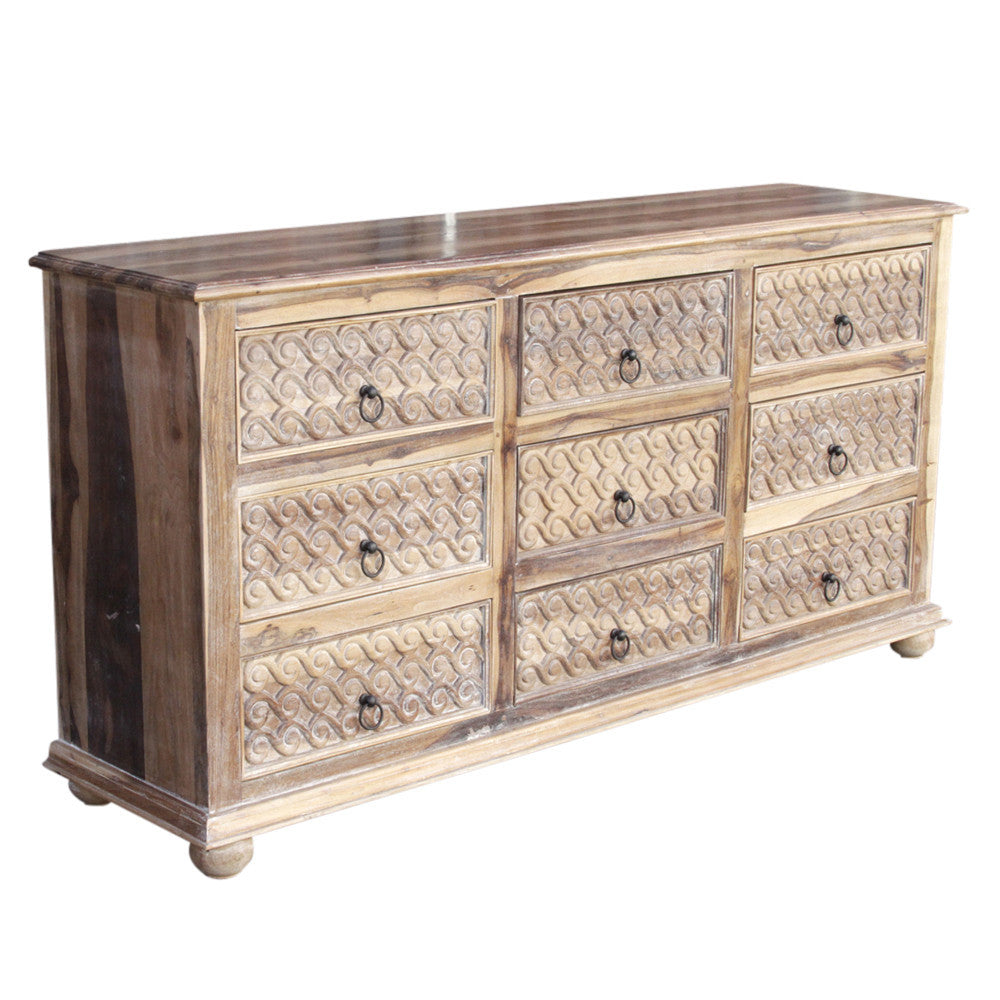 Anglo Whitewash Scroll Dresserbase