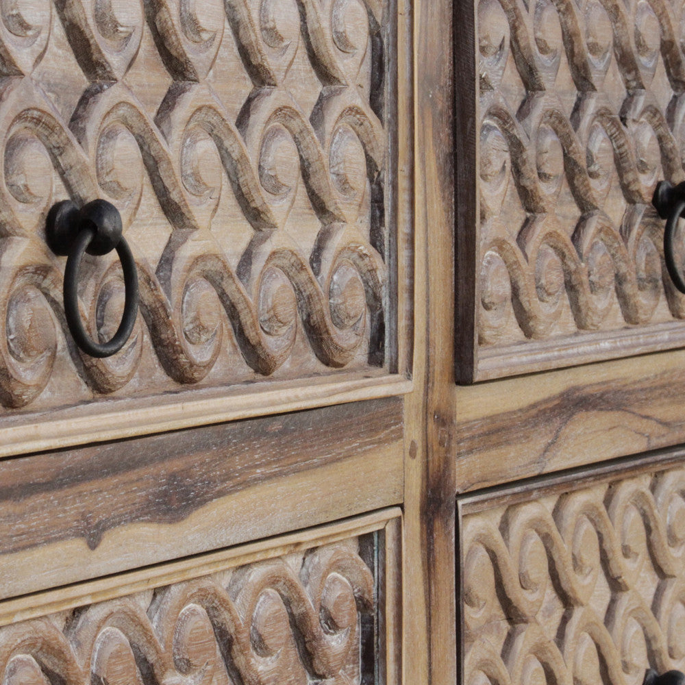 Anglo Whitewash Scroll Dresserbase