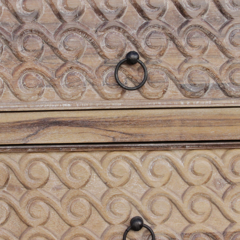 Anglo Whitewash Scroll Dresserbase
