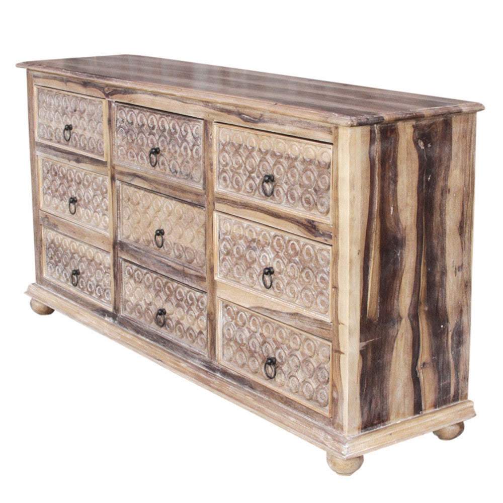 Anglo Whitewash Scroll Dresserbase