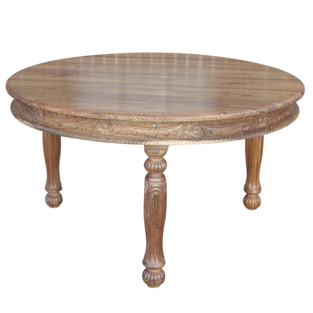 Anglo Indian Round Carved Table