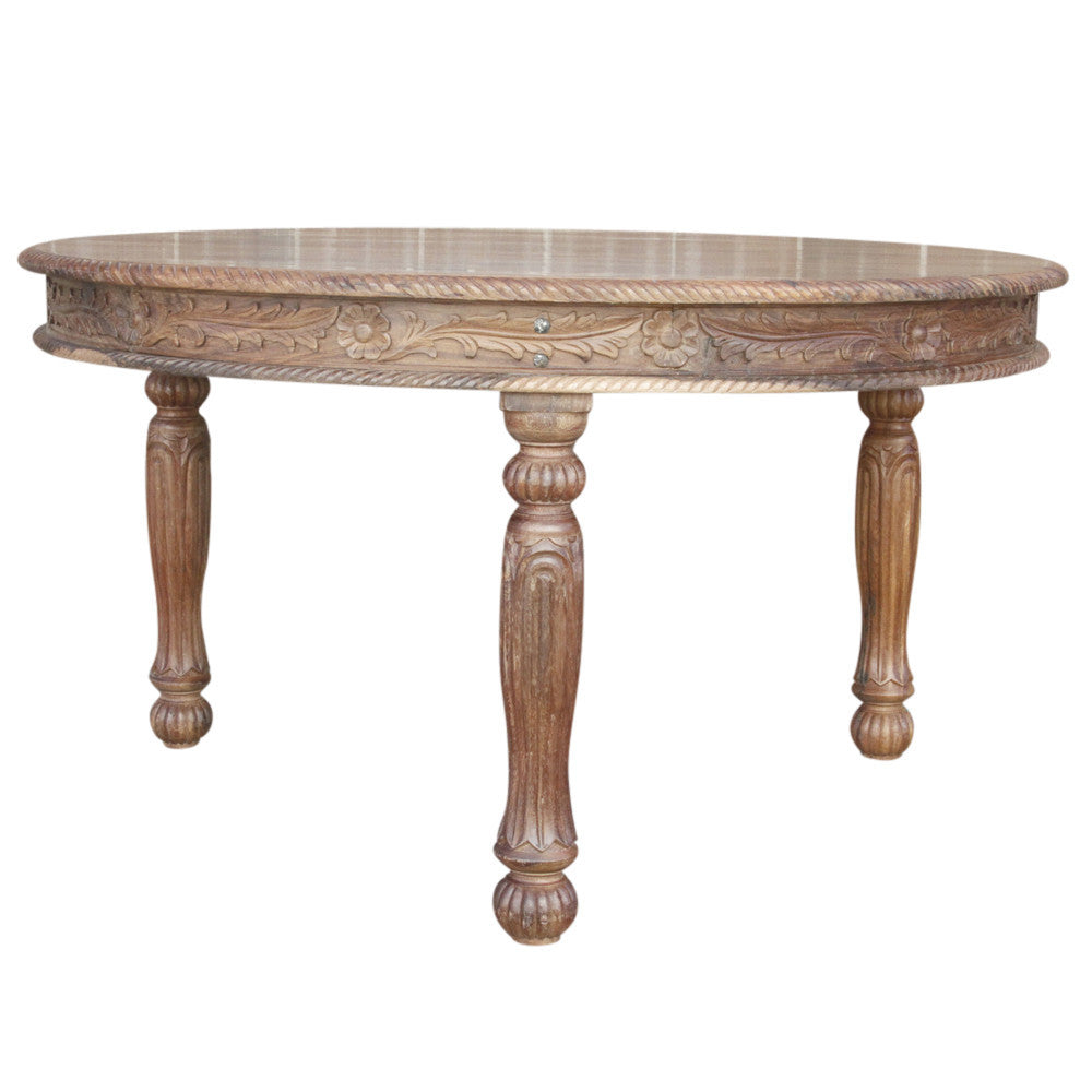 Anglo Indian Round Carved Table