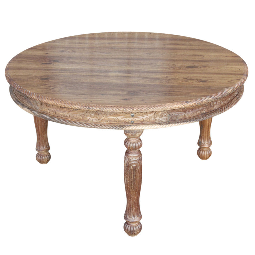 Anglo Indian Round Carved Table