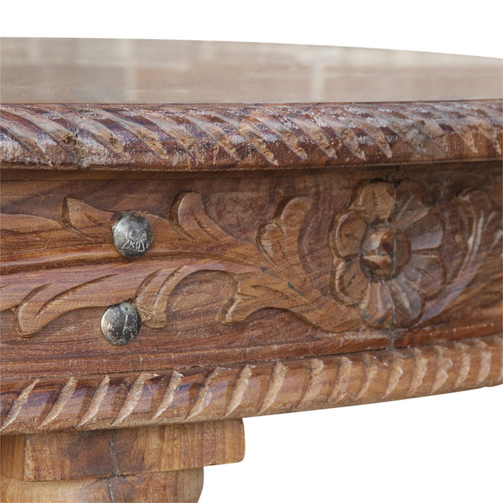 Anglo Indian Round Carved Table