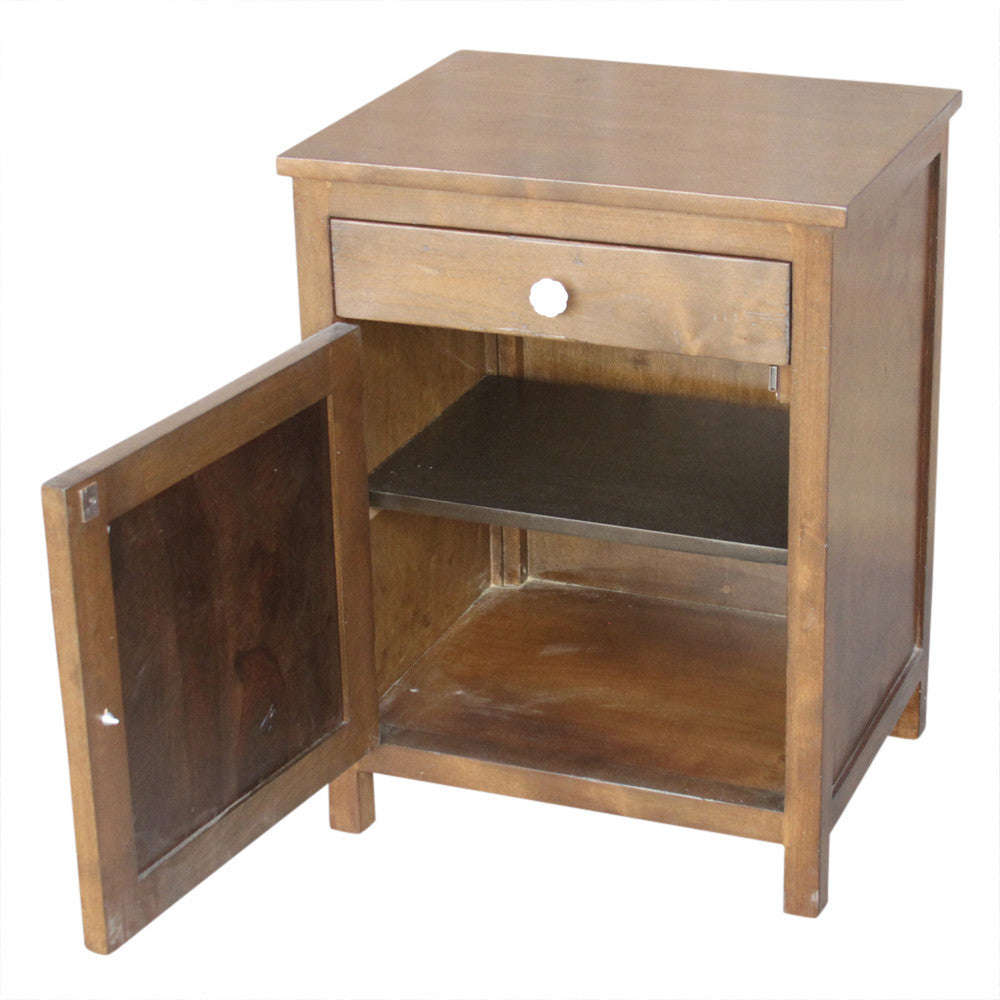 Bone Inlay Nightstand Cabinet