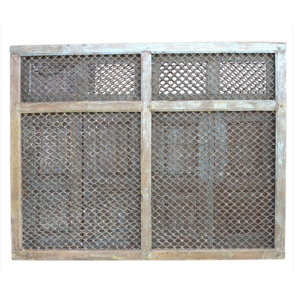 Antique Indian Jali Window Facade
