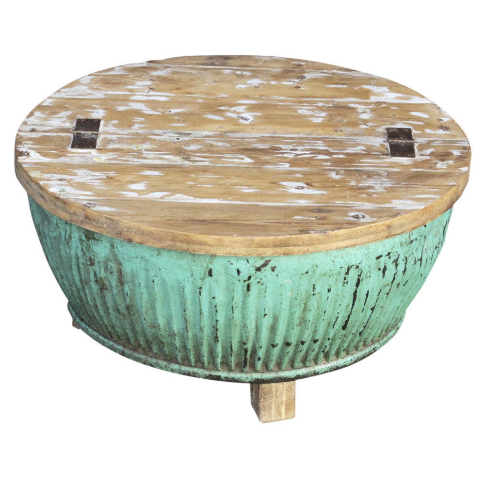 Aqua Drum Coffee Table