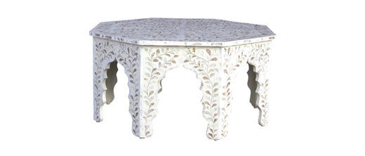 Octagonal Mother Of Pearl Coffee Table