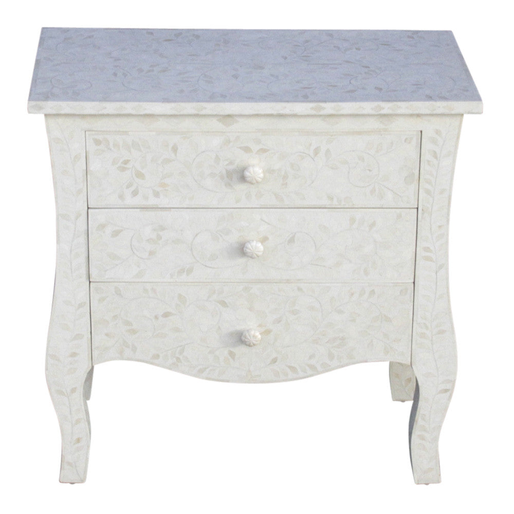 Mother Of Pearl White Serpentine Dresser