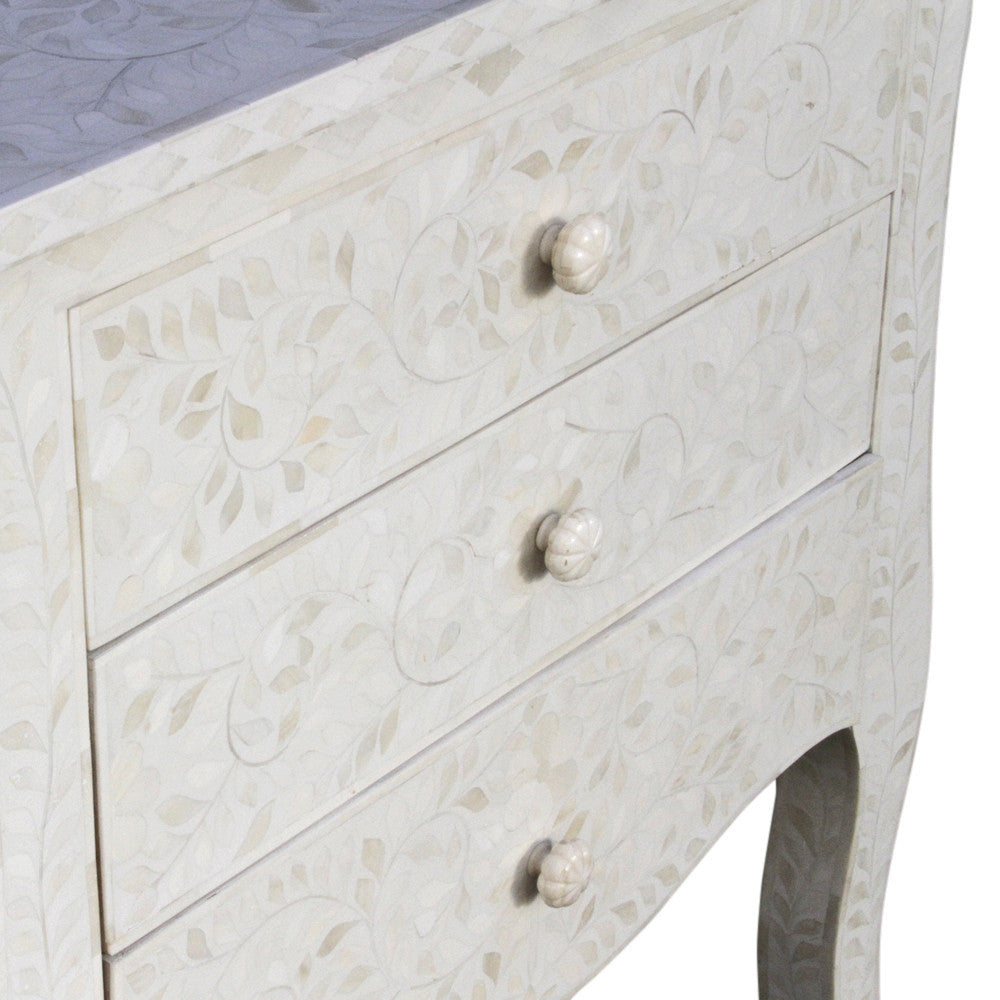 Mother Of Pearl White Serpentine Dresser
