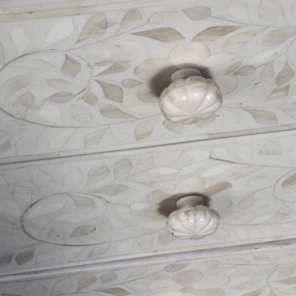Mother Of Pearl White Serpentine Dresser