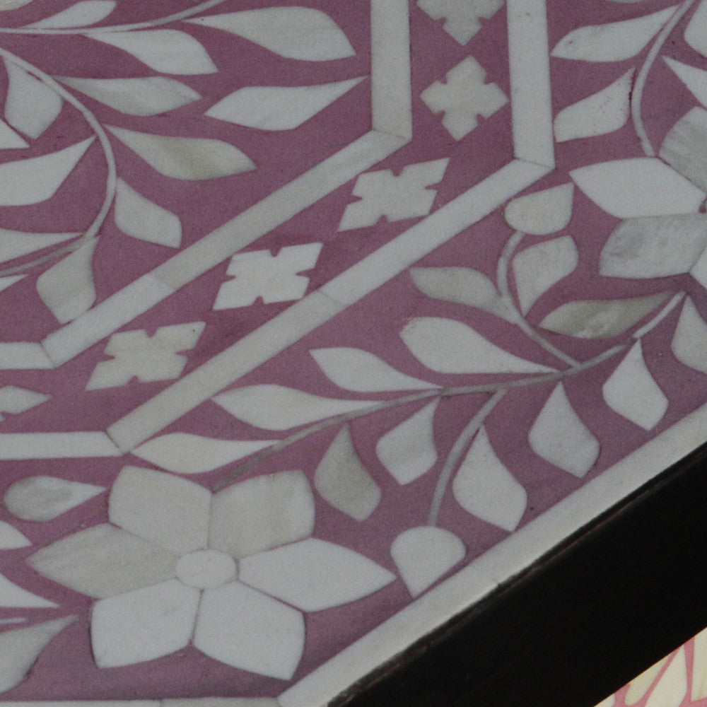 Pink Blush Moorish Bone Inlay Table