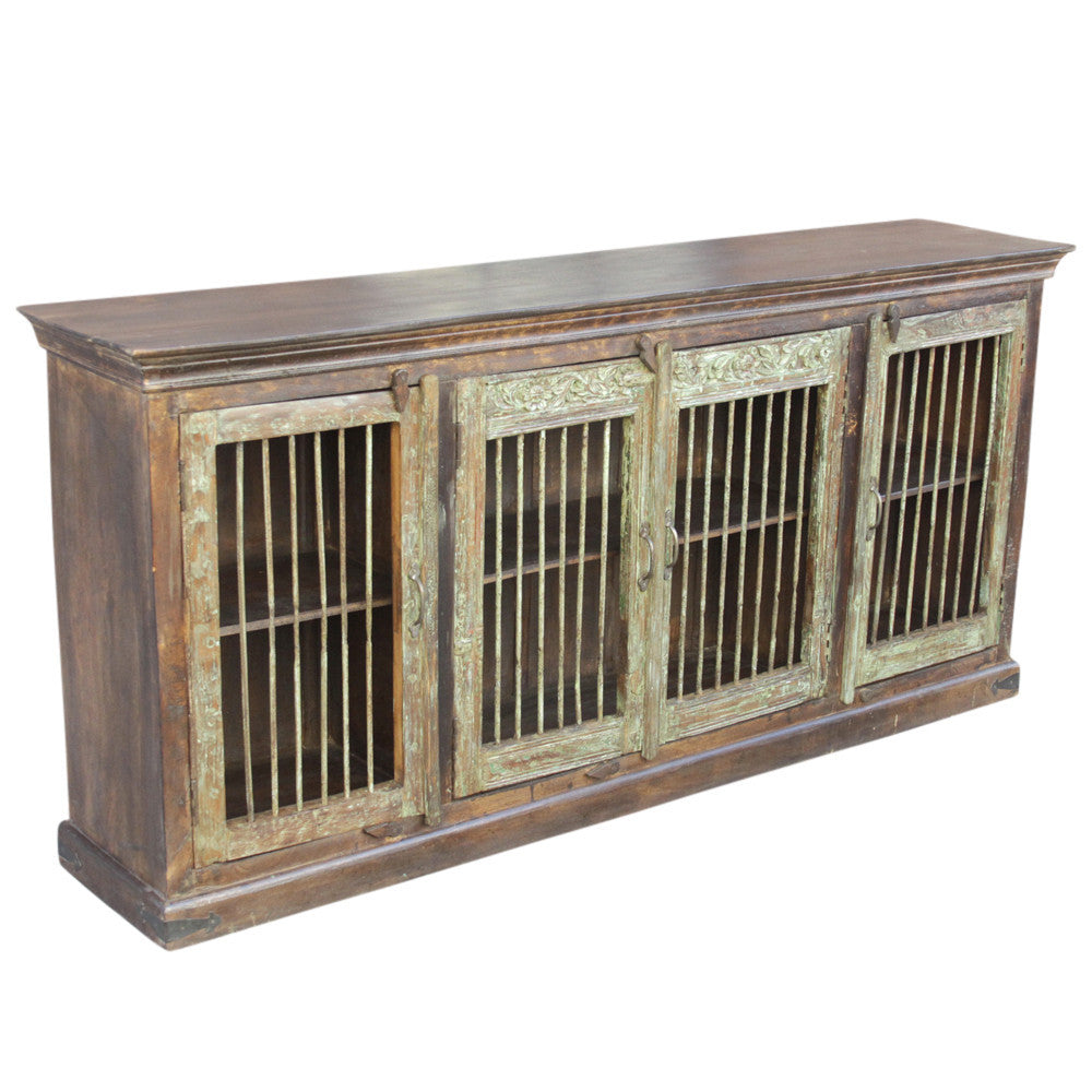 Large Antique Jali Door Sideboard