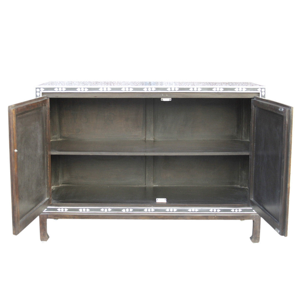 Floral Bone Inlay Cabinet