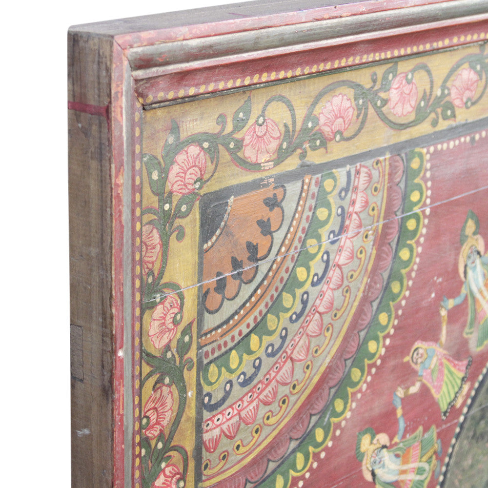 Fantastic Original Krishna Wooden Panel