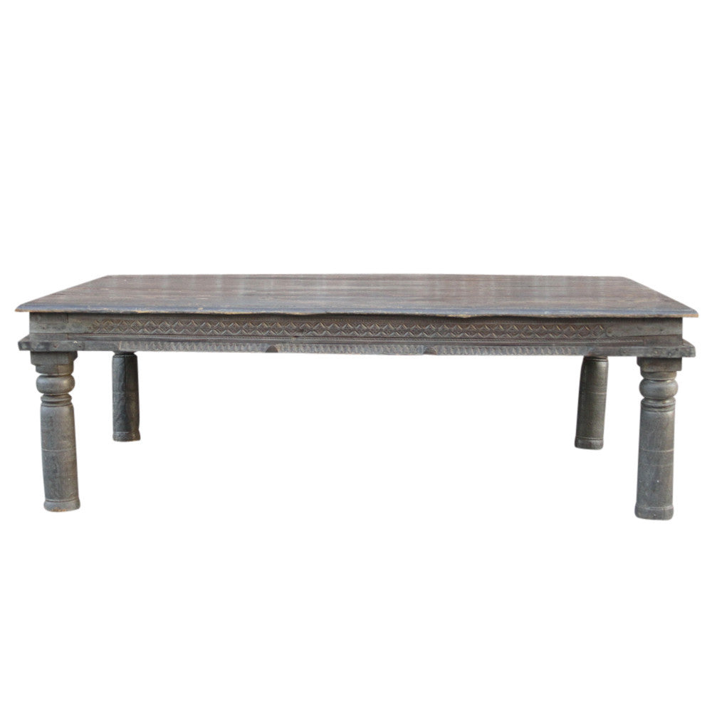 Tribal Carved Takhat Large Coffee Table
