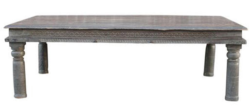 Tribal Carved Takhat Large Coffee Table