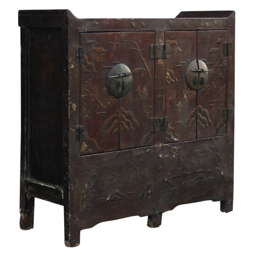 Antique Chinosierie Buffet Cabinet