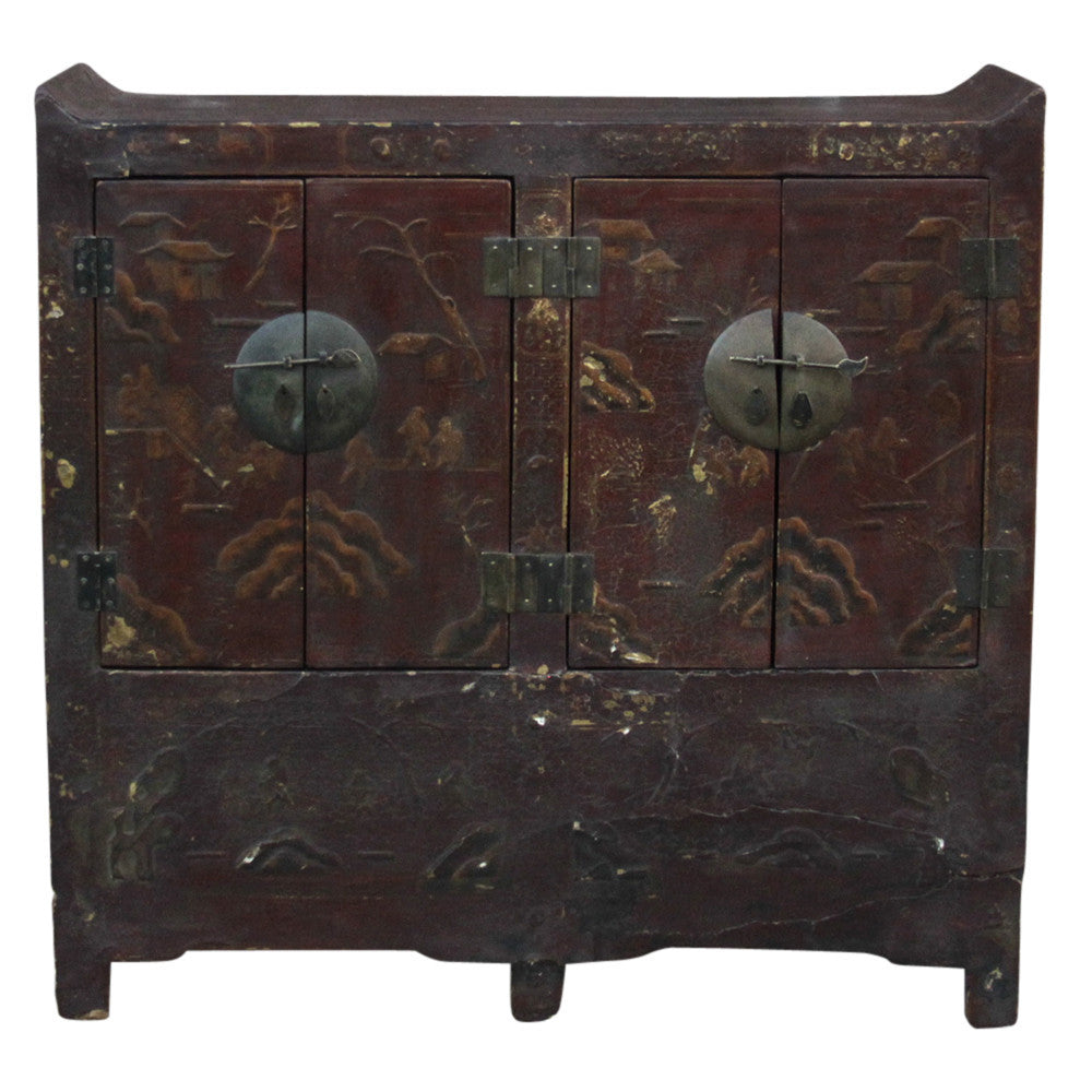 Antique Chinosierie Buffet Cabinet