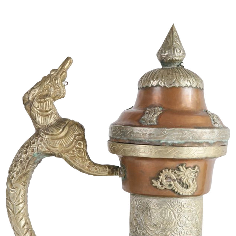 Vintage Silver And Copper Kettle