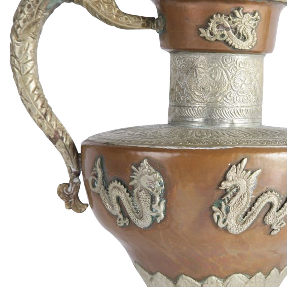 Vintage Silver And Copper Kettle