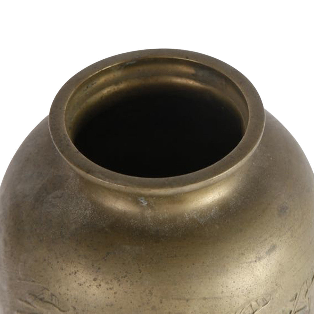 Asian Brass Amphora Vase