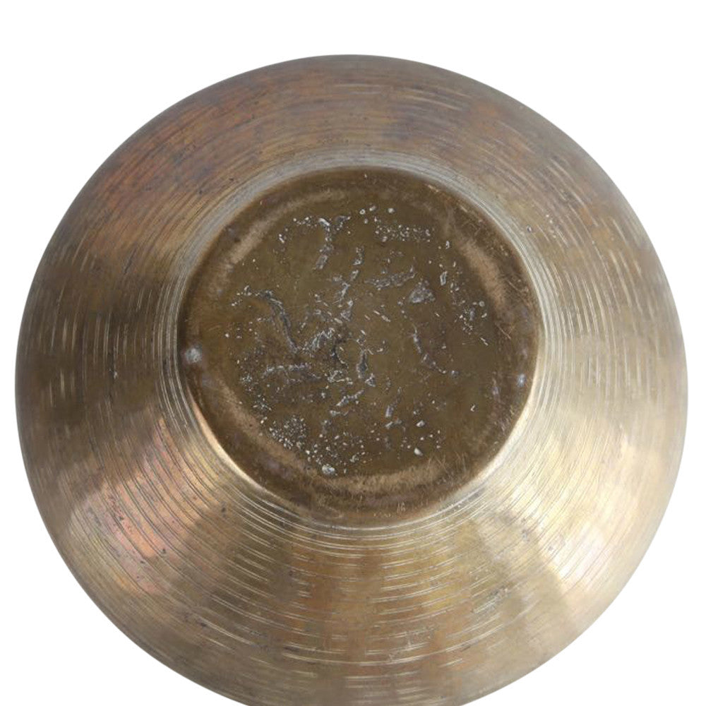 Vintage Engraved Brass Vase