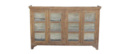 Teak Colonial Glass Sideboard