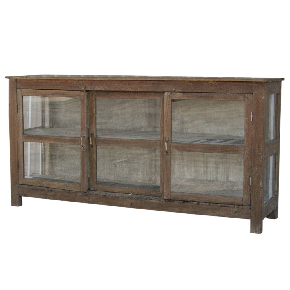 Colonial Sliding Door Display Cabinet