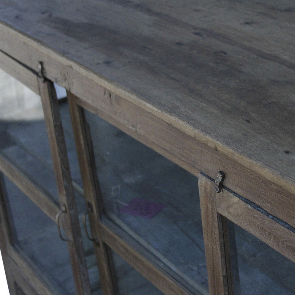 Colonial Sliding Door Display Cabinet