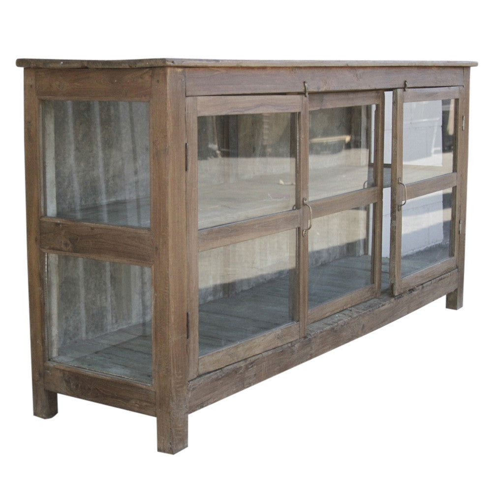 Colonial Sliding Door Display Cabinet