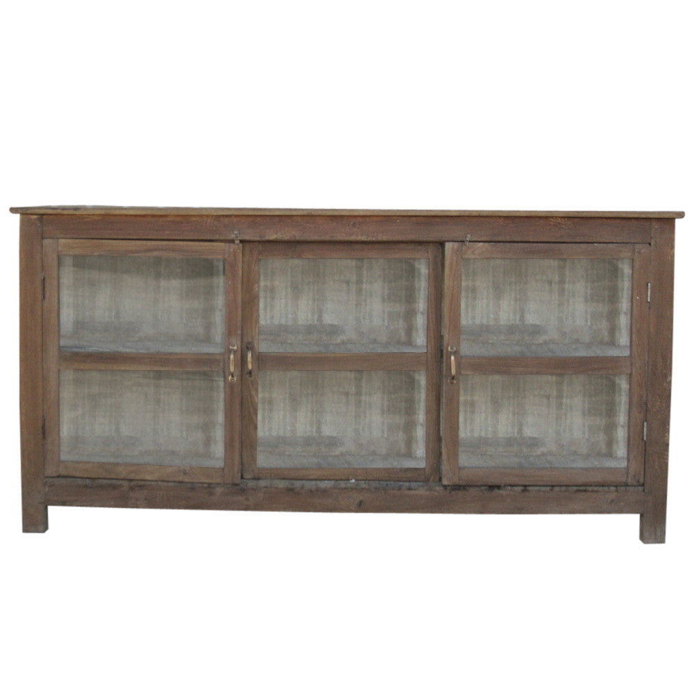 Colonial Sliding Door Display Cabinet