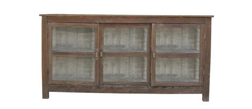Colonial Sliding Door Display Cabinet